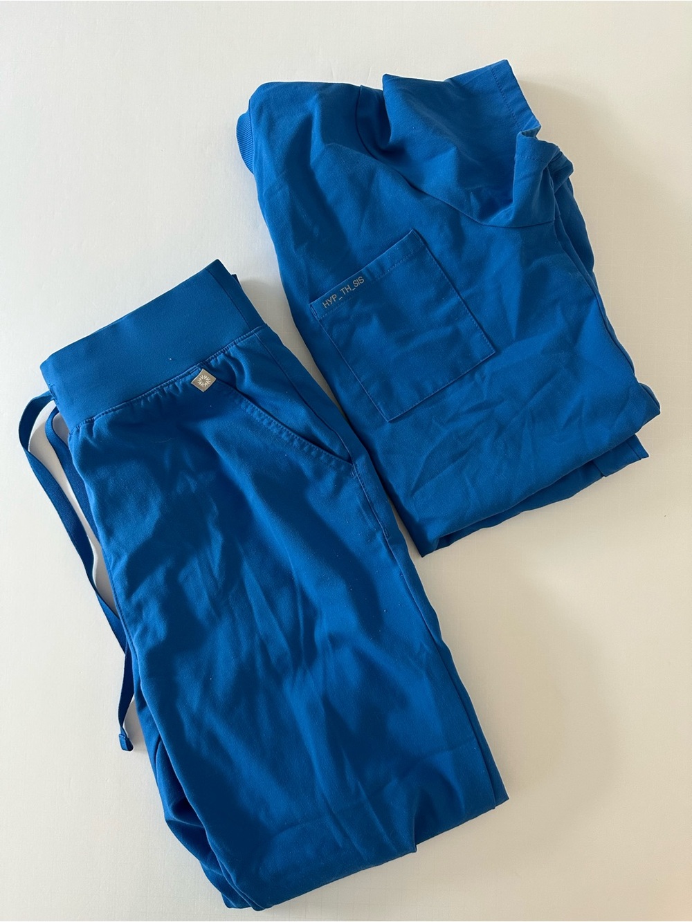 HYPOTHESIS Women’s Blue Jogger Scrub Set XS Medical Uniform